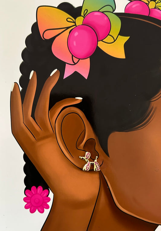 Bloopie Fushia Balloon earrings