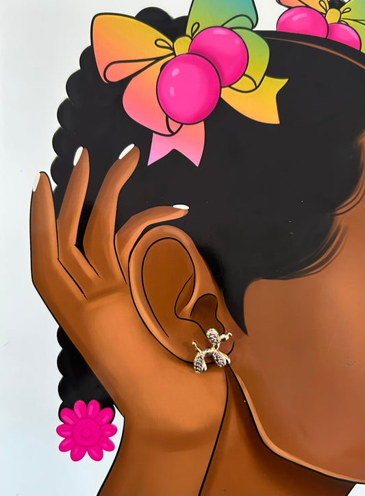 Bloopie Purple Balloon earrings
