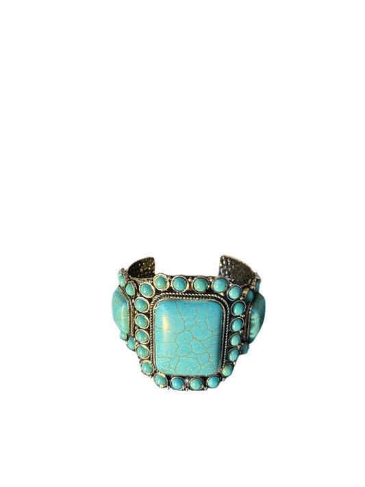 Teal pop cuff